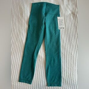 Lululemon green print wunder train crop leggings NWT